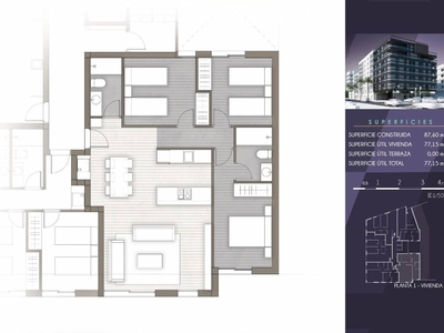 Venta Piso Elche - Elx. Piso de tres habitaciones Primera planta