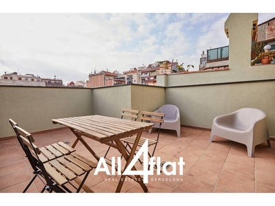 Alquiler Piso Barcelona. Piso de una habitación en Calle Sant Eusebi. Buen estado cuarta planta con terraza