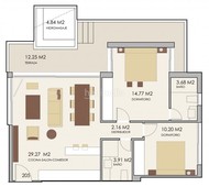 Apartamento con 2 habitaciones con ascensor, parking y aire acondicionado en Mijas