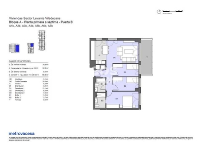 Piso en venta en Parcelas 42, 43, 44