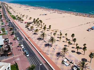 Gandia apartamentos 1ª línea de la playa piscina