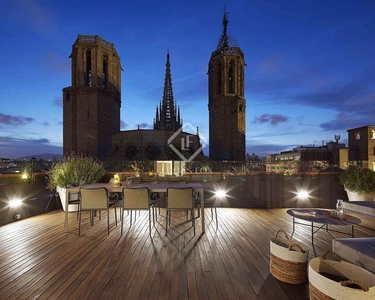 Ático en alquiler en El Gòtic de 2 habitaciones con terraza y jardín