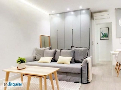 Elegante apartamento de 1 dormitorio con aire acondicionado en alquiler en Lavapiés
