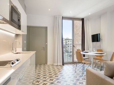 Alquiler de piso en La Sagrada Família de 1 habitación con terraza y muebles