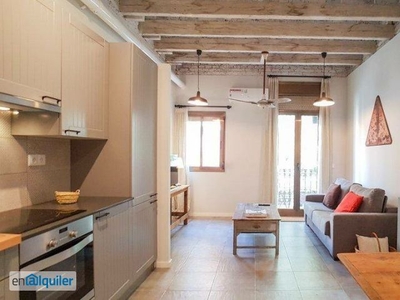 Precioso apartamento de 1 dormitorio con balcón y aire acondicionado en alquiler en Sant Andreu