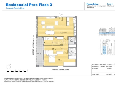 Planta baja en carrer de pere de fizes 2 planta baja con 3 habitaciones con ascensor en Terrassa