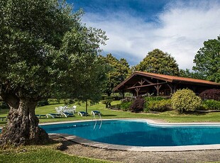 Preciosa casa de madera, con piscina privada