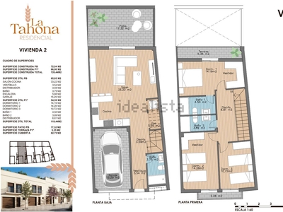 Chalet adosado en venta en calle Arahal, 10