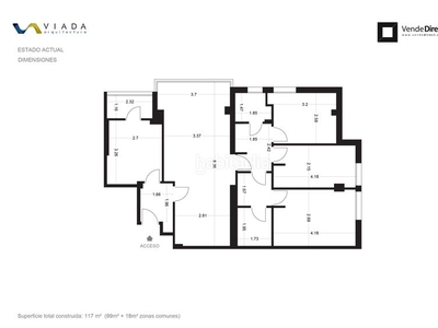 Piso 6º exterior con terraza, trastero, piscina y canchas de padel y tenis en Madrid