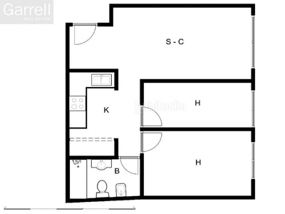 Piso con 2 habitaciones con ascensor en Rocafonda Mataró