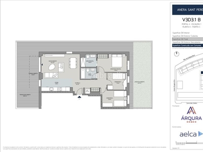 Piso con 3 habitaciones con ascensor, parking y aire acondicionado en Sant Pere de Ribes