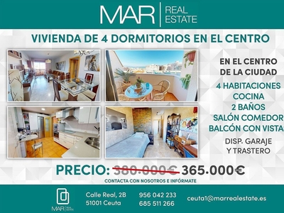 Piso en venta en Ceuta de 4 habitaciones con balcón y aire acondicionado