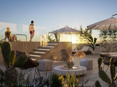 Apto. Playa en venta. Nueva promoción de viviendas en Benalmádena. Apartamento de 2 y 3 dormitorios todos exteriores con terraza/jardín o solárium.