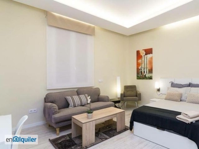 apartamento estudio bien decorado con AC en alquiler en Almagro y Trafalgar área