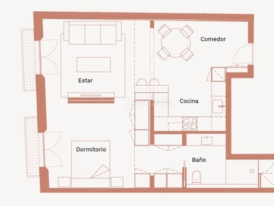 Piso 66 m2 construidos , 56 m2 útiles, 3 m2 de balcon , 1 habitación , 1 baño, ascensor, aire acondicionado en ciutat vella , en Barcelona