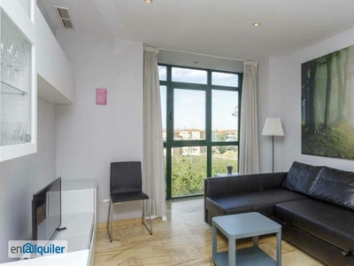 Apartamento luminoso de 1 dormitorio con magníficas vistas de Madrid en alquiler en San Isidro