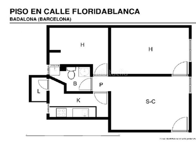 Piso en venta c/ floridablanca en La Salut Badalona