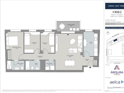 Piso con 3 habitaciones con ascensor, parking y aire acondicionado en Sant Pere de Ribes