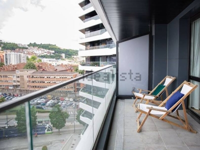 Venta Piso Bilbao. Piso de tres habitaciones Nuevo novena planta plaza de aparcamiento con terraza calefacción individual
