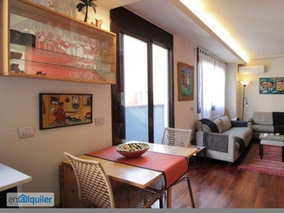 Amplio apartamento de 1 dormitorio en alquiler en La Barceloneta