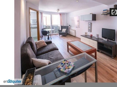 Apartamento de 1 dormitorio con balcón y aire acondicionado para alquilar en Quatre Carreres asequible