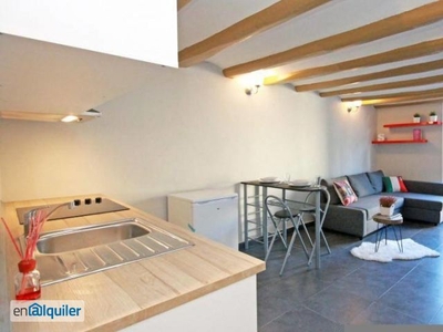 Apartamento de 2 dormitorios con aire acondicionado y balcón en alquiler en El Raval.