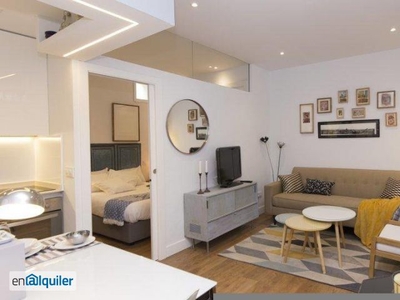 Elegante apartamento de 1 dormitorio con aire acondicionado en alquiler cerca de Metro Goya en la exclusiva zona de Salamanca