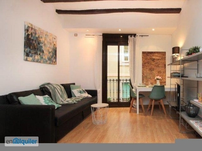 Encantador apartamento de 1 dormitorio con hermoso balcón en alquiler cerca del metro en el centro de El Raval
