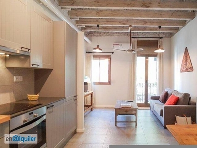 Precioso apartamento de 1 dormitorio con balcón y aire acondicionado en alquiler en Sant Andreu