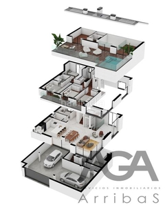 Casa con 5 habitaciones con ascensor, parking, piscina, aire acondicionado y vistas al mar en Montgat
