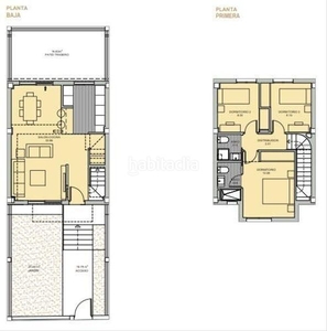 Casa adosada adosado 3 dormitorios con jardín 37 m2 y patio trasero 16.82 m2 en Málaga