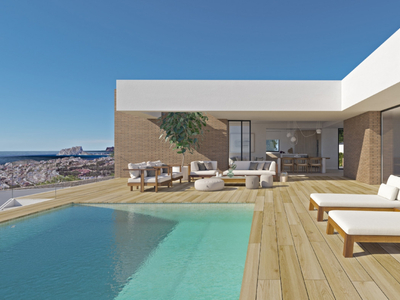 Villa de diseño moderno con vistas al mar