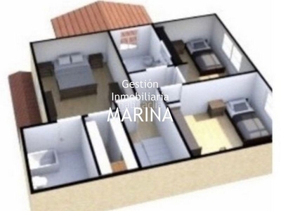 Casa pareada con 4 habitaciones con parking y calefacción en Carranque