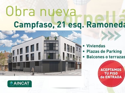 Planta baja obra nueva de 3 habitaciones y 2 baños en Cornellà de Llobregat