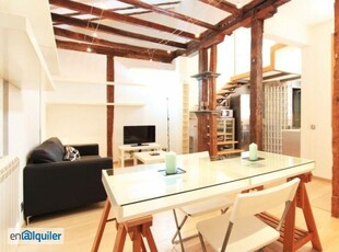 Impresionante apartamento de 1 dormitorio con aire acondicionado en alquiler en La Latina