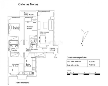 Piso en nueva de San Antón 2 piso con 3 habitaciones con ascensor, parking, calefacción y aire acondicionado en Murcia
