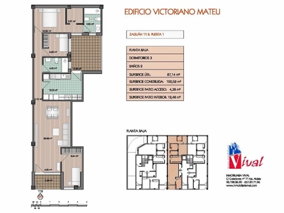 Piso de tres habitaciones Victoriano Mateu, Aldaia