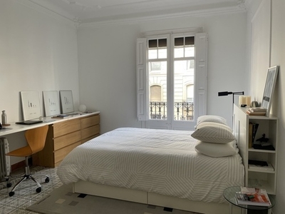 Large bedroom with private bathroom in shared flat