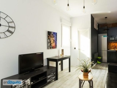 Lujo apartamento de 1 dormitorio con aire acondicionado en alquiler en Atocha