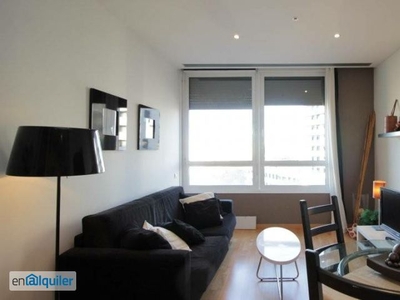 Moderno apartamento de 1 dormitorio con vistas panorámicas en alquiler en Poblenou