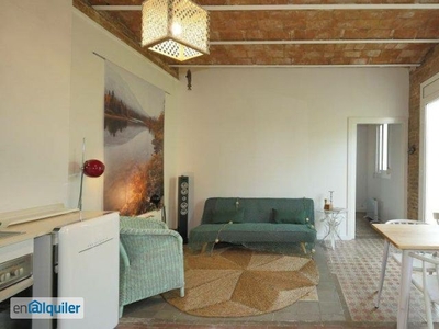 Encantador apartamento de 1 dormitorio con vistas al mar en alquiler en la Barceloneta